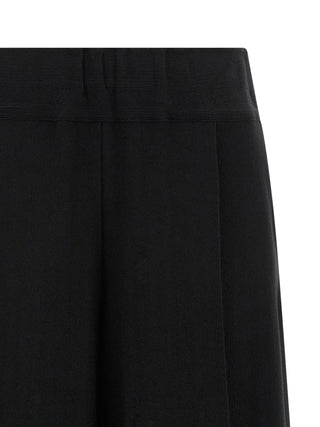 Black Cotton Casual Pants