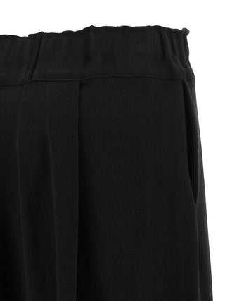 Black Cotton Casual Pants