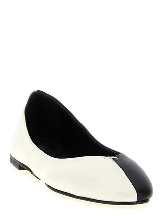 Bicolor Lamb Leather Ballet Flats