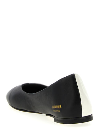 Bicolor Lamb Leather Ballet Flats