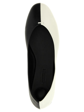 Bicolor Lamb Leather Ballet Flats