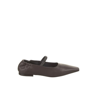 Brown Leather Ballet Flats
