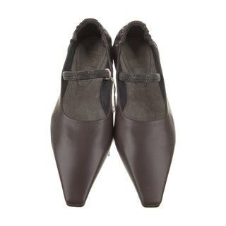 Brown Leather Ballet Flats