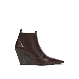 Botines de cuero marrón