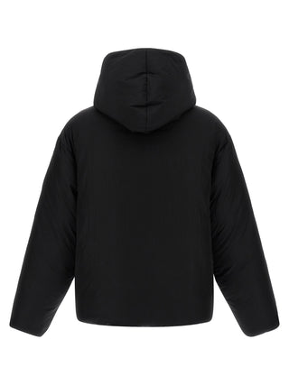 Black Polyamide Full-Length Jacket