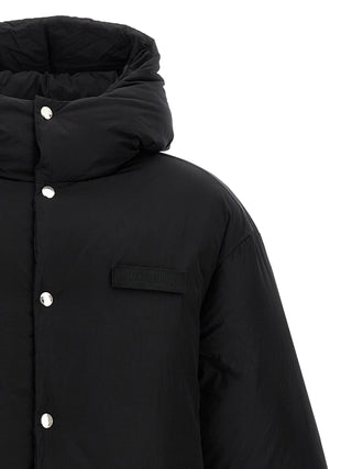 Black Polyamide Full-Length Jacket