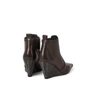 Botines de cuero marrón
