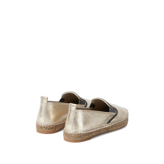 Gold Leather Espadrilles