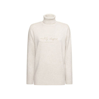 Beige Cashmere Turtleneck