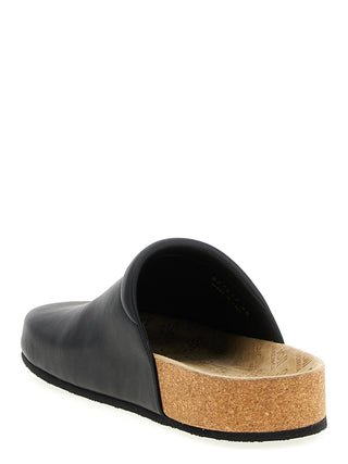 Black Calfskin Clogs