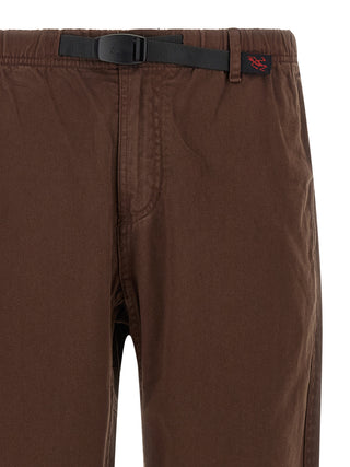 Brown Cotton Casual Pants