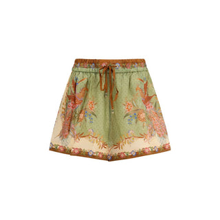 Multicolor Silk Bermuda Shorts