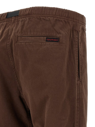 Brown Cotton Casual Pants