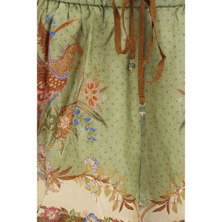 Multicolor Silk Bermuda Shorts