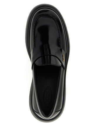 Black Calfskin Slip-On Loafers