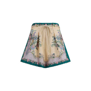 Multicolor Linen Bermuda Shorts