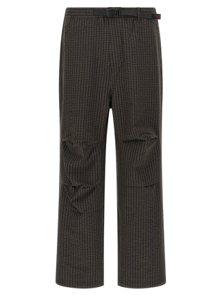 Brown Polyester Casual Pants