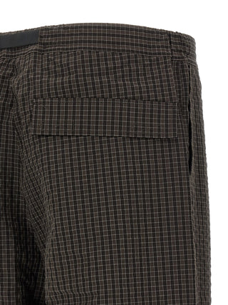 Brown Polyester Casual Pants