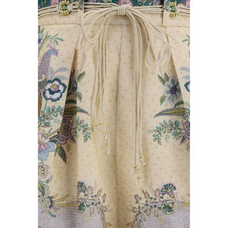 Multicolor Linen Bermuda Shorts