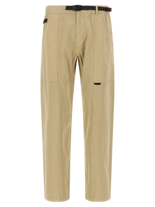 Beige Cotton Casual Pants