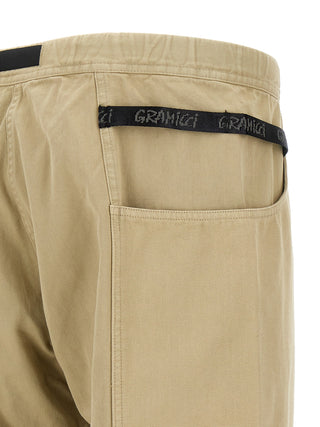 Beige Cotton Casual Pants