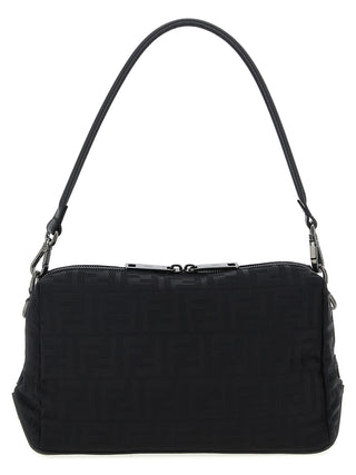 Bolso de hombro negro de poliamida