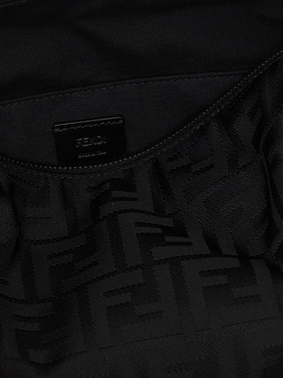 Bolso de hombro negro de poliamida