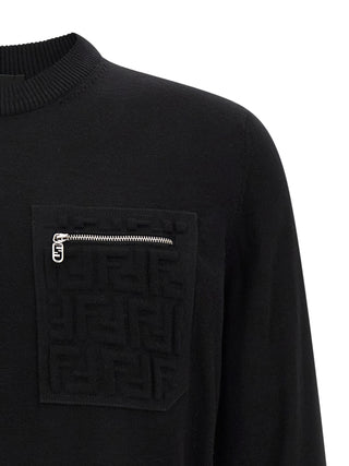 Black Virgin Wool Cardigan