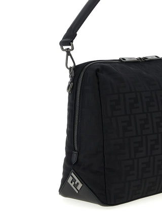 Black Polyamide Shoulder Bag
