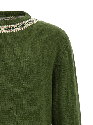 Bicolor Virgin Wool Cardigan