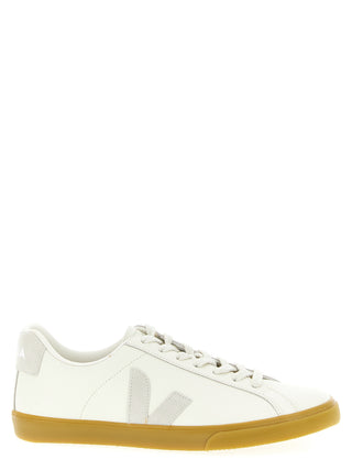 Beige Calfskin Low Top Sneakers