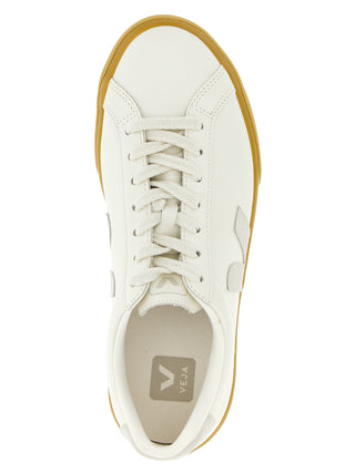 Zapatillas bajas de piel de becerro beige