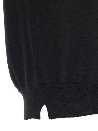 Black Virgin Wool Cardigan