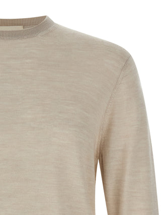 Beige Virgin Wool Cardigan