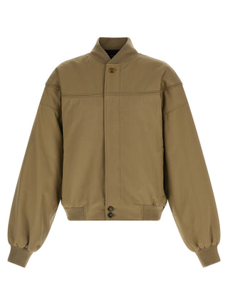 Beige Polyester Bomber
