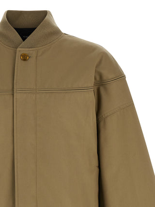 Beige Polyester Bomber
