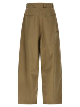 Beige Polyester Chino Pants