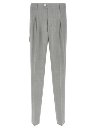 Gray Virgin Wool Dress Pants