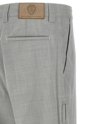 Gray Virgin Wool Dress Pants