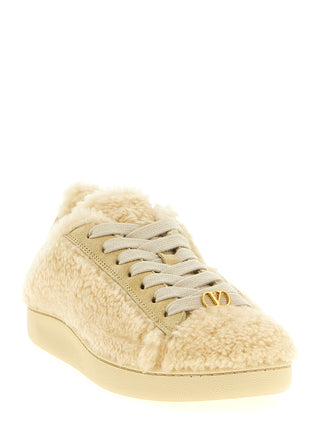 Beige Wool Sneakers