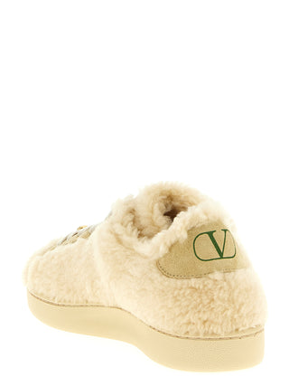 Beige Wool Sneakers