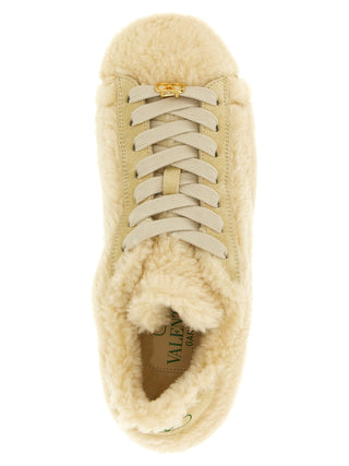 Beige Wool Sneakers