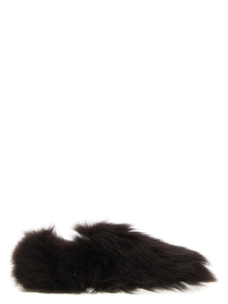 Brown Lamb Leather Slip-On Loafers