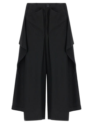 Pantalones casuales de lana negra