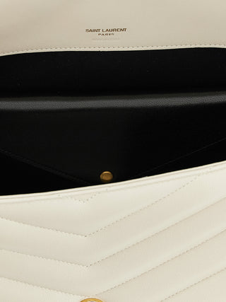 Beige Lamb Leather Shoulder Bag