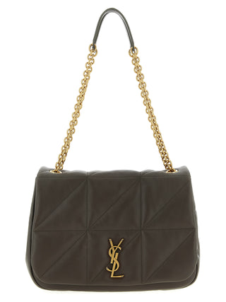 Bicolor Lamb Leather Shoulder Bag