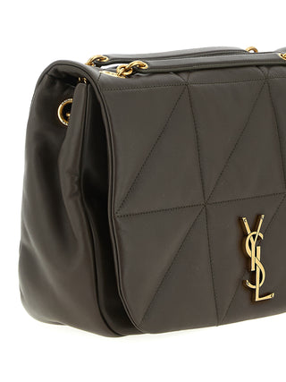 Bicolor Lamb Leather Shoulder Bag