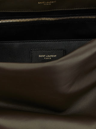 Bicolor Lamb Leather Shoulder Bag