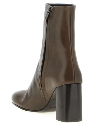 Brown Calfskin Ankle Boots