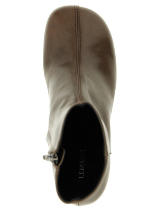 Brown Calfskin Ankle Boots
